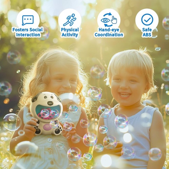 New Bubble Machine Toy Kids Dog Bubble Maker Blower with 4oz Bubble Solution NIB - Picture 6 of 11